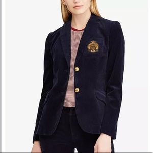 Lauren Ralph Lauren Bullion-Crest Corduroy Blazer